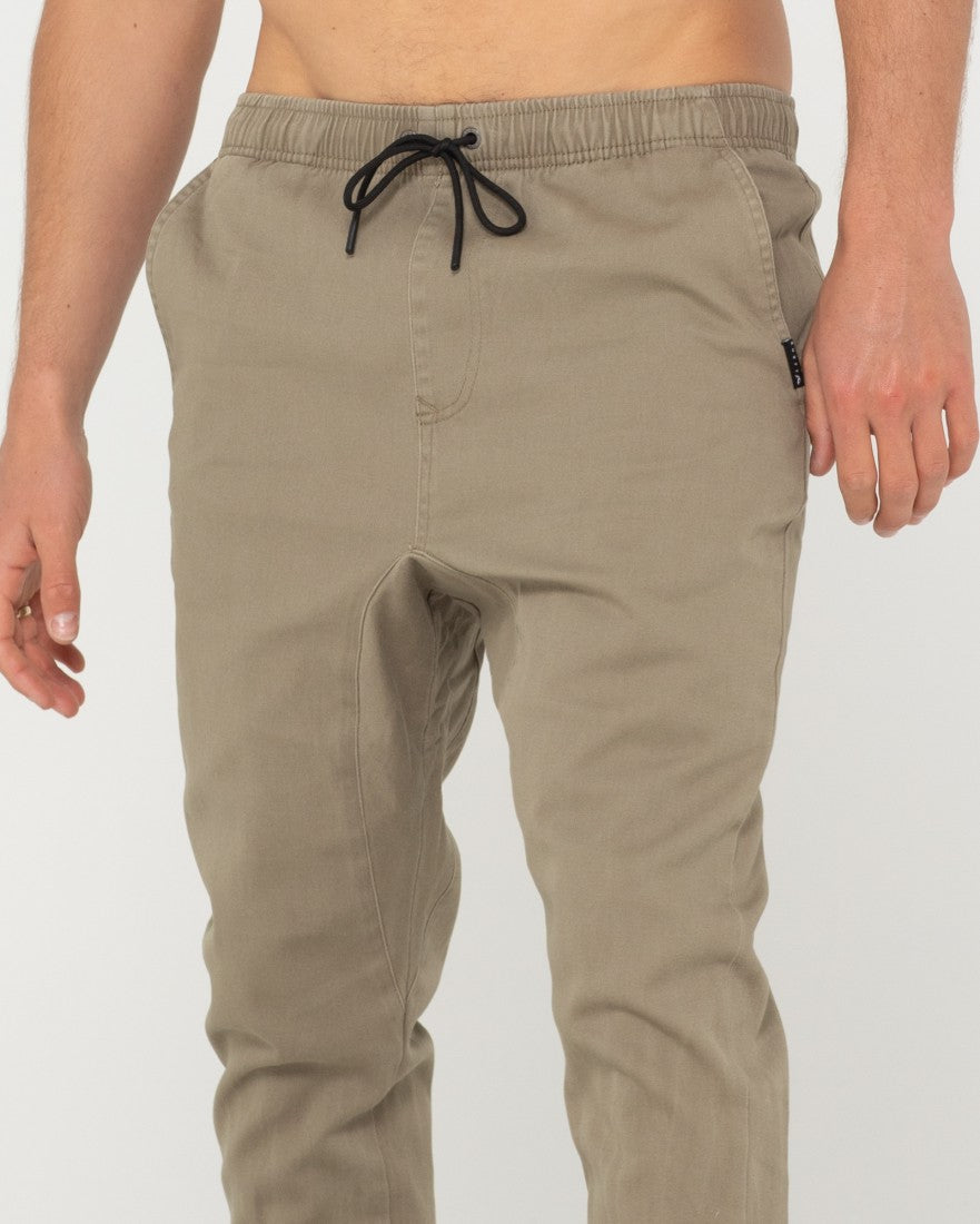 Rusty Hook Out Elastic Pant Boys - Vintage Khaki