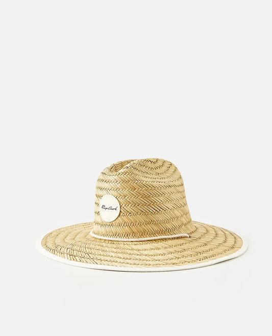 Rip Curl Script Straw Sun Hat - Natural/Black