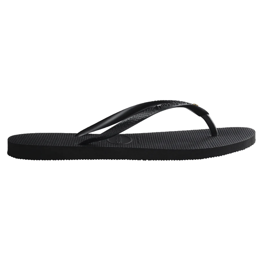 Havaianas Slim Crystal SW ll Thongs - Black