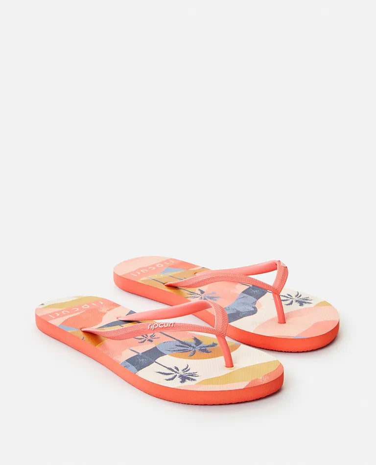 Rip Curl Melting Waves Thongs Girls - Light Pink