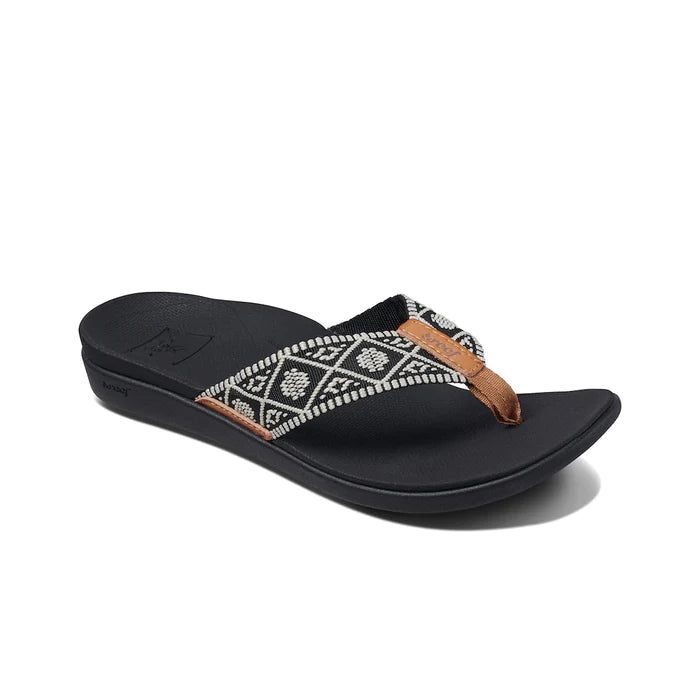 Reef ORTH0 Bounce Woven Thong - Black/White