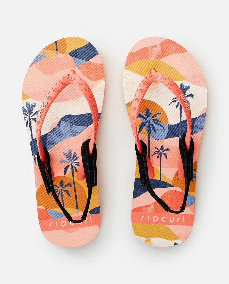 Rip Curl Melting Waves Thongs Girls - Light Pink
