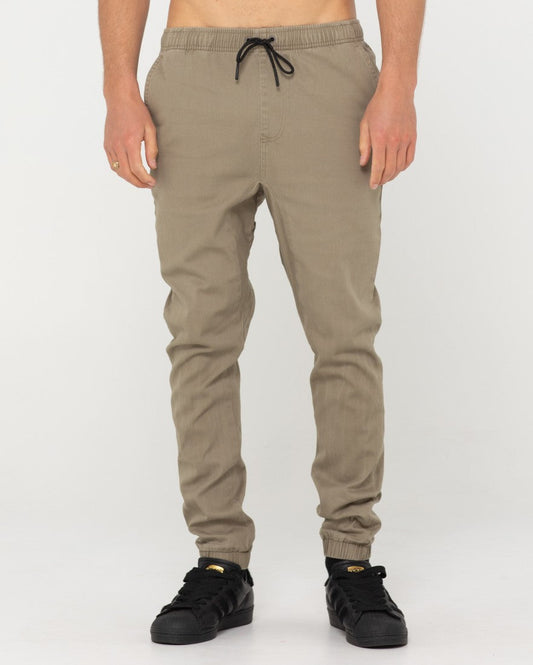 Rusty Hook Out Elastic Pant Boys - Vintage Khaki