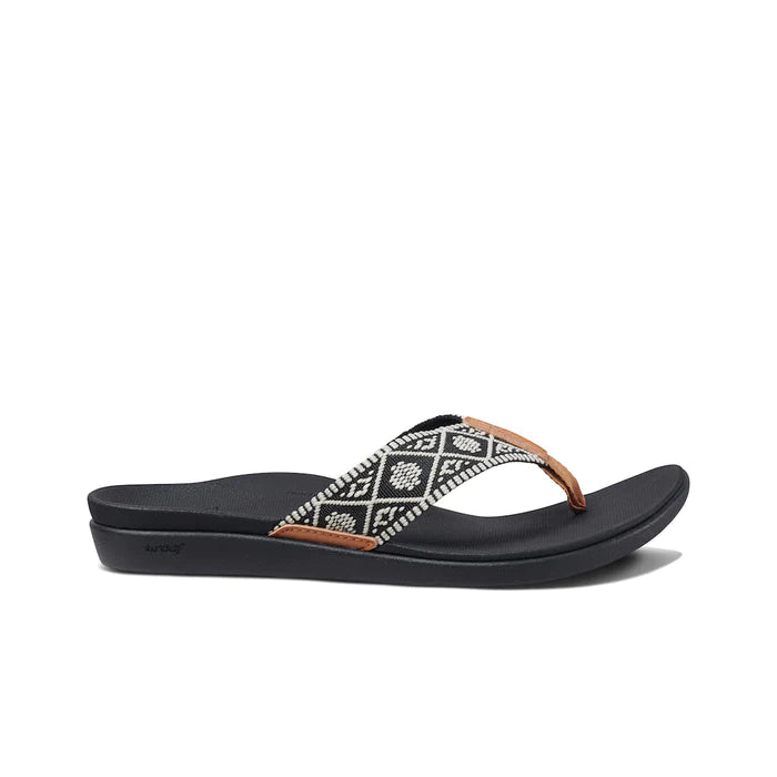 Reef ORTH0 Bounce Woven Thong - Black/White