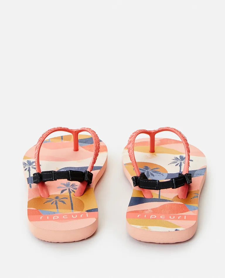 Rip Curl Melting Waves Thongs Girls - Light Pink
