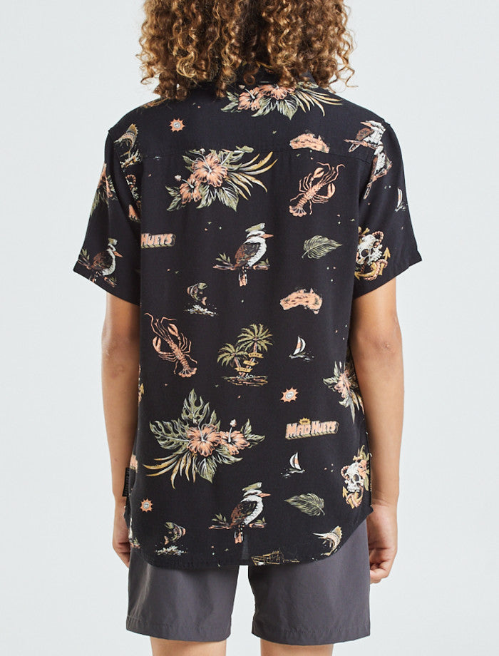 Mad Hueys Vacay Youth Ss Shirt - Vintage Black