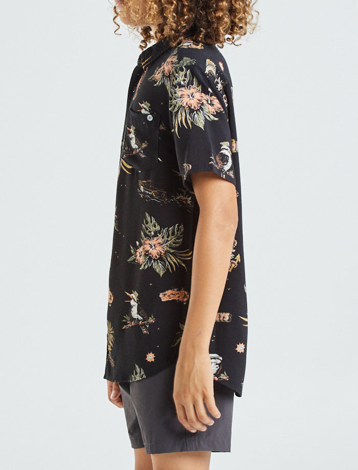 Mad Hueys Vacay Youth Ss Shirt - Vintage Black